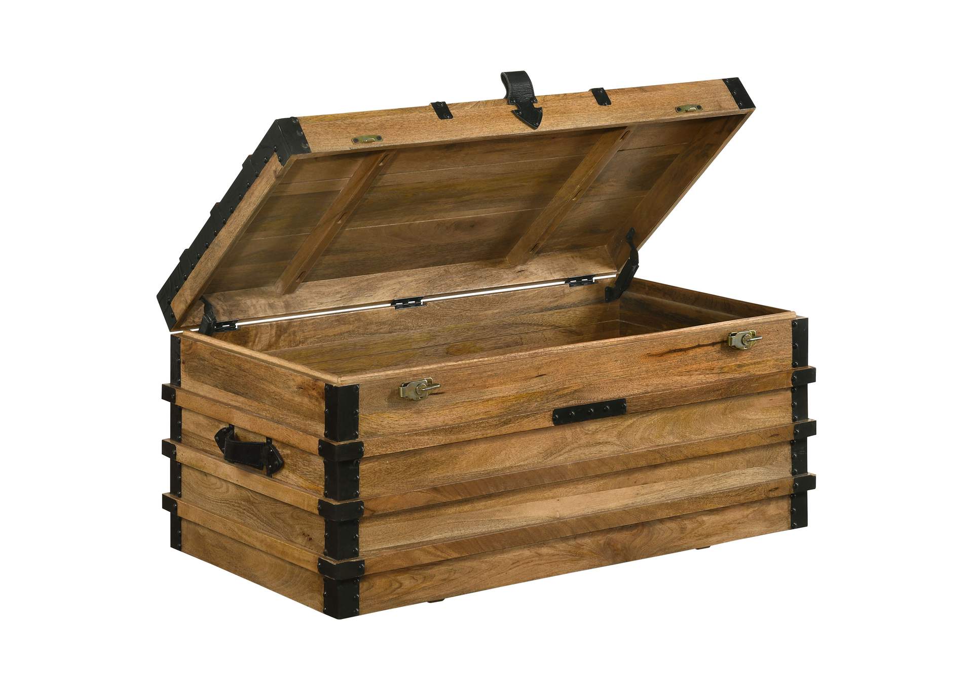 Simmons Rectangular Storage Trunk Natural and Black,Coaster Furniture