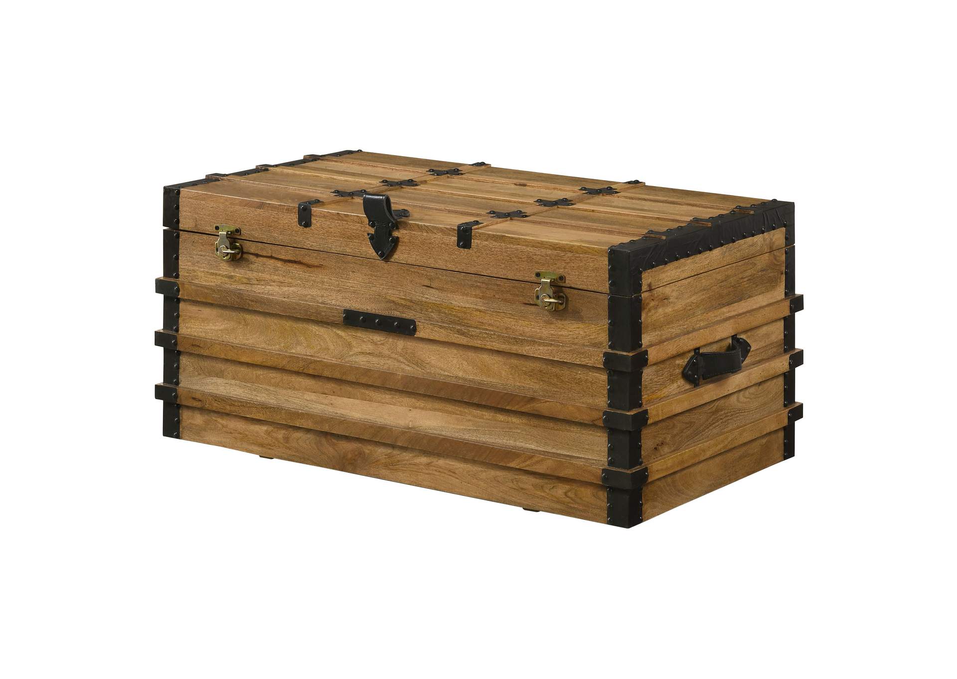 Simmons Rectangular Storage Trunk Natural and Black,Coaster Furniture