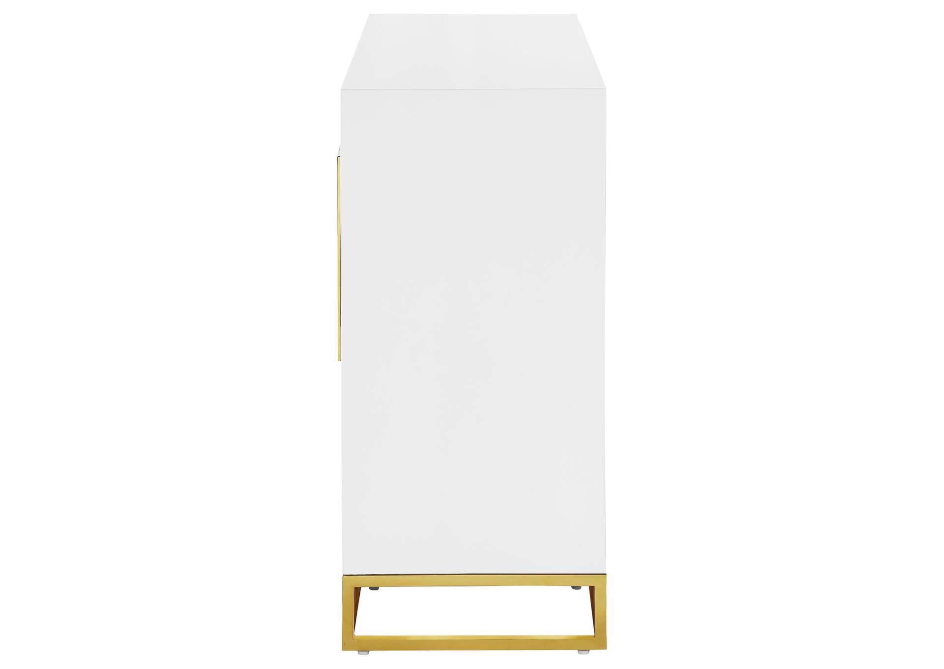 Elsa 2-door Accent Cabinet with Adjustable Shelves White and Gold,Coaster Furniture