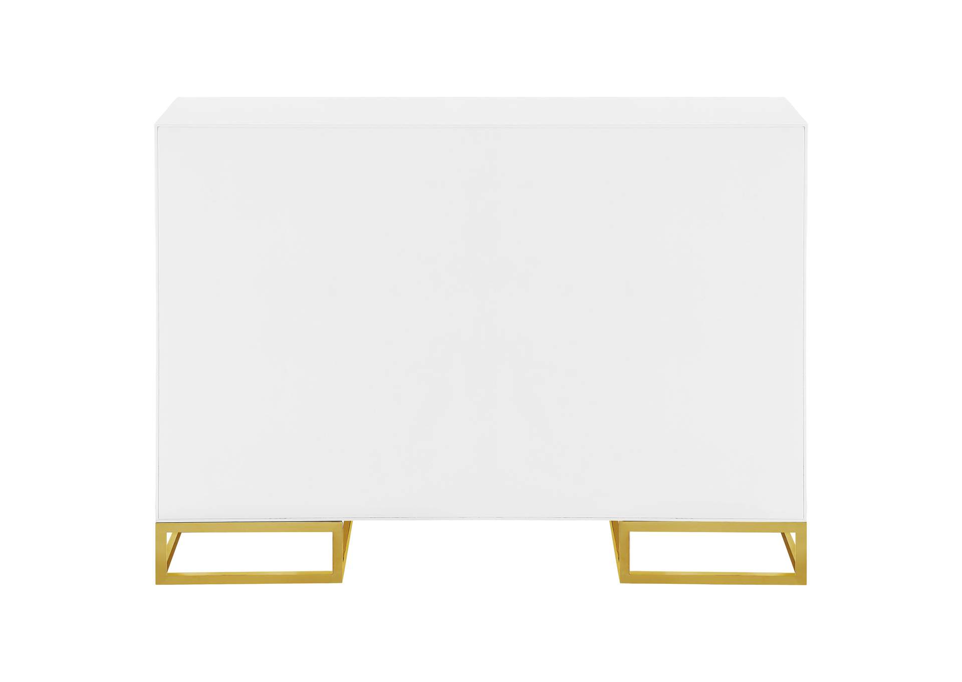 Elsa 2-door Accent Cabinet with Adjustable Shelves White and Gold,Coaster Furniture