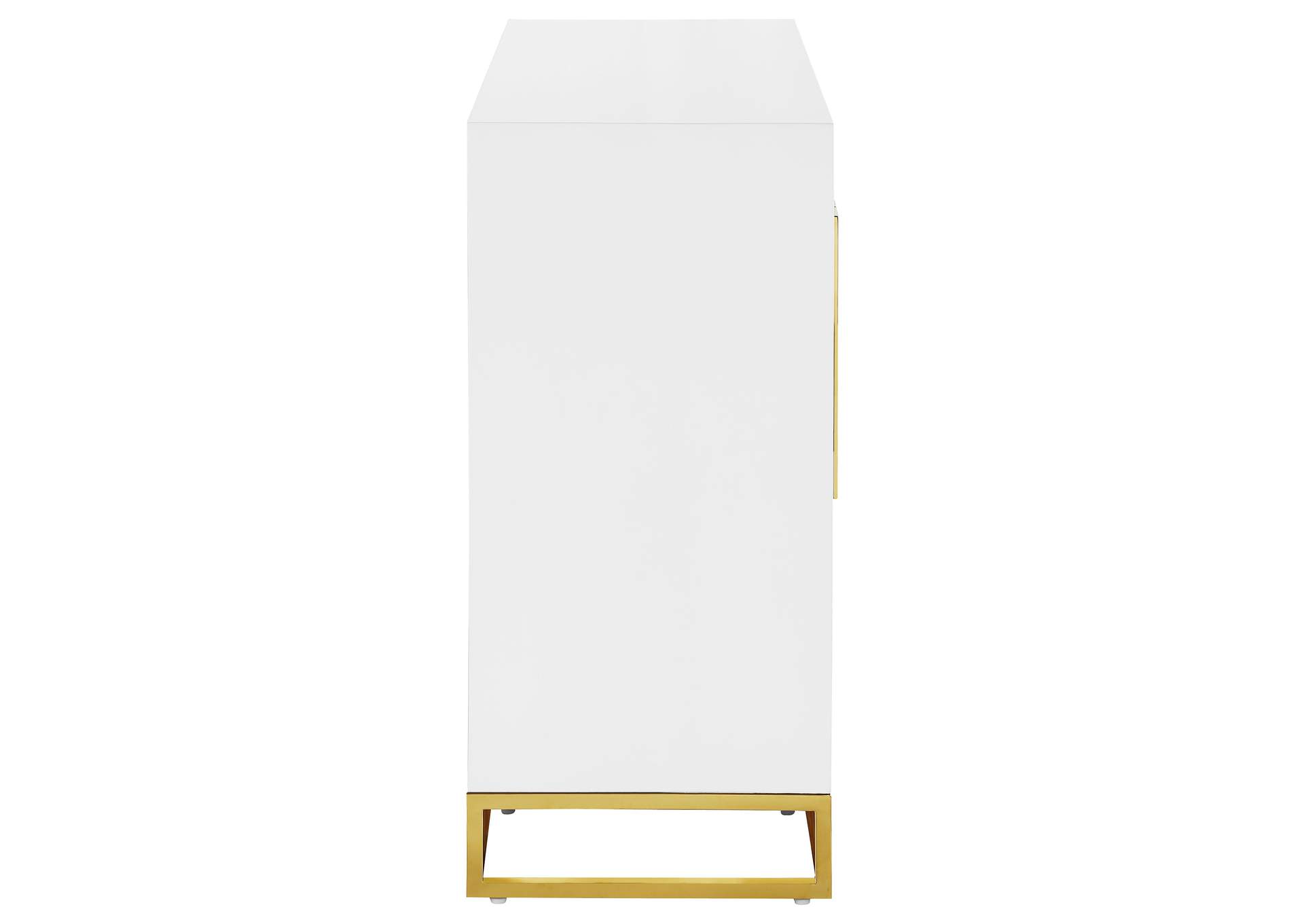 Elsa 2-door Accent Cabinet with Adjustable Shelves White and Gold,Coaster Furniture