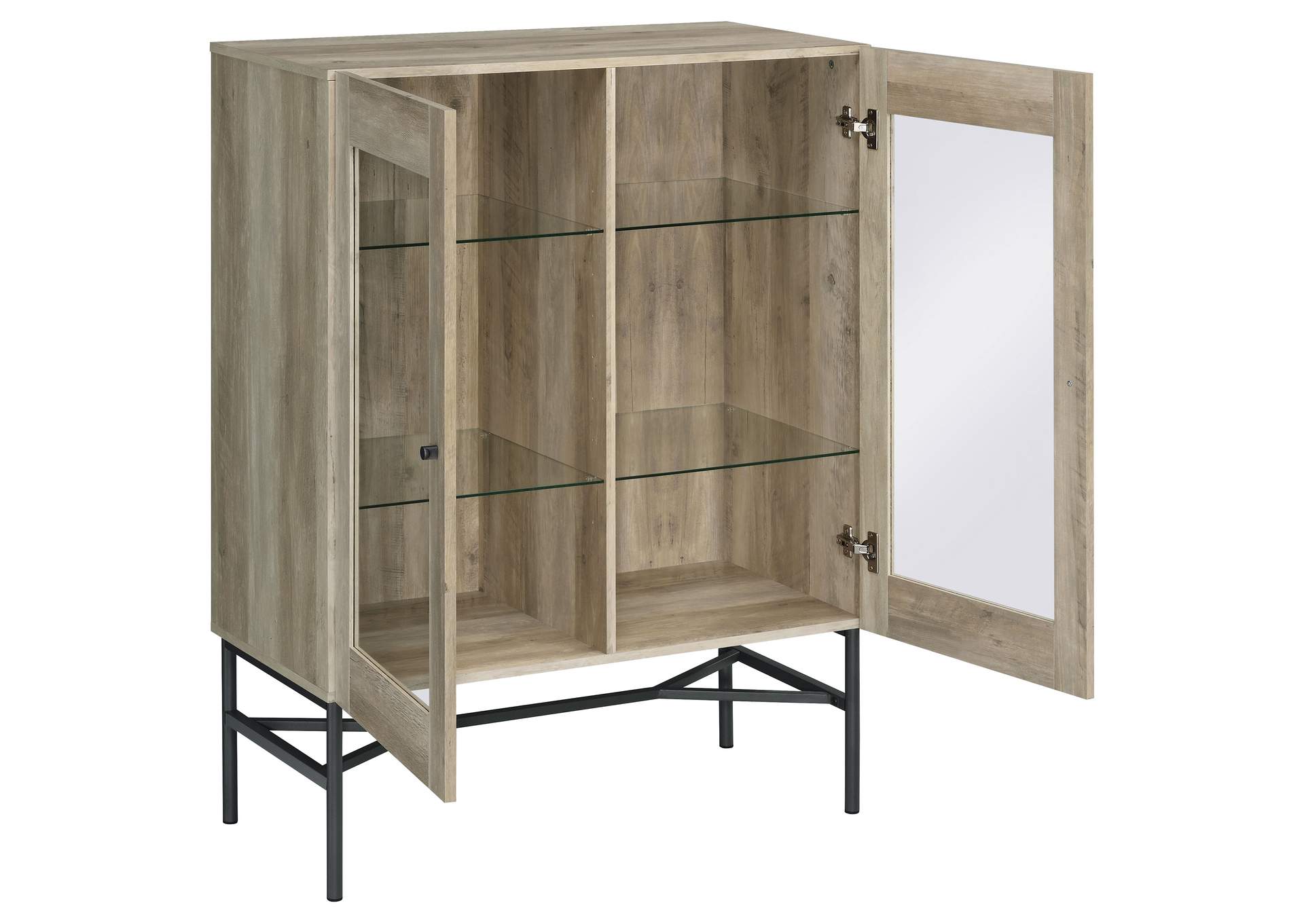 Bonilla 2-door Accent Cabinet with Glass Shelves,Coaster Furniture