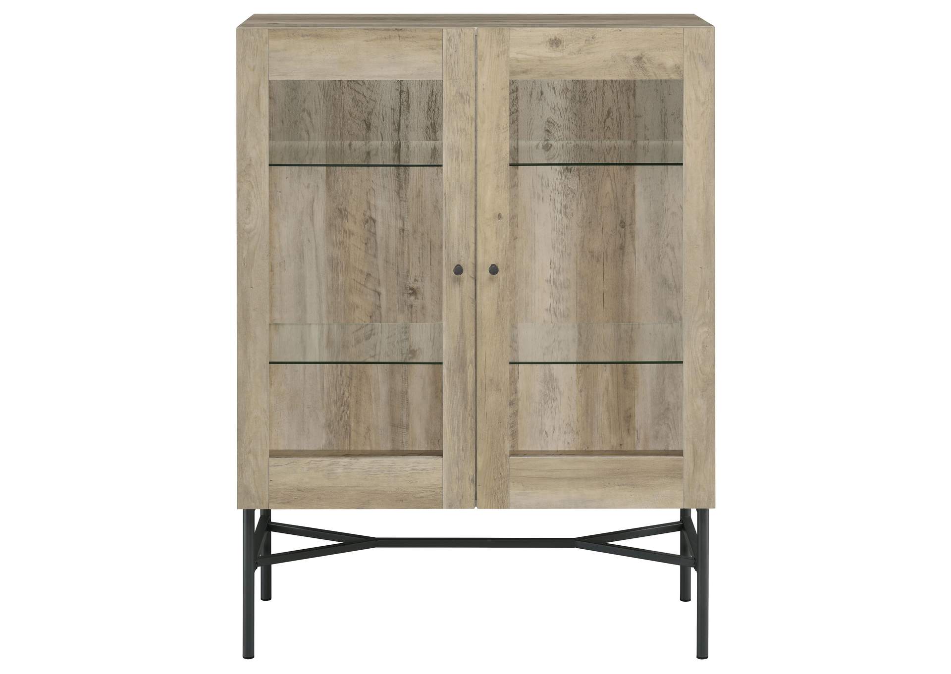 Bonilla 2-door Accent Cabinet with Glass Shelves,Coaster Furniture