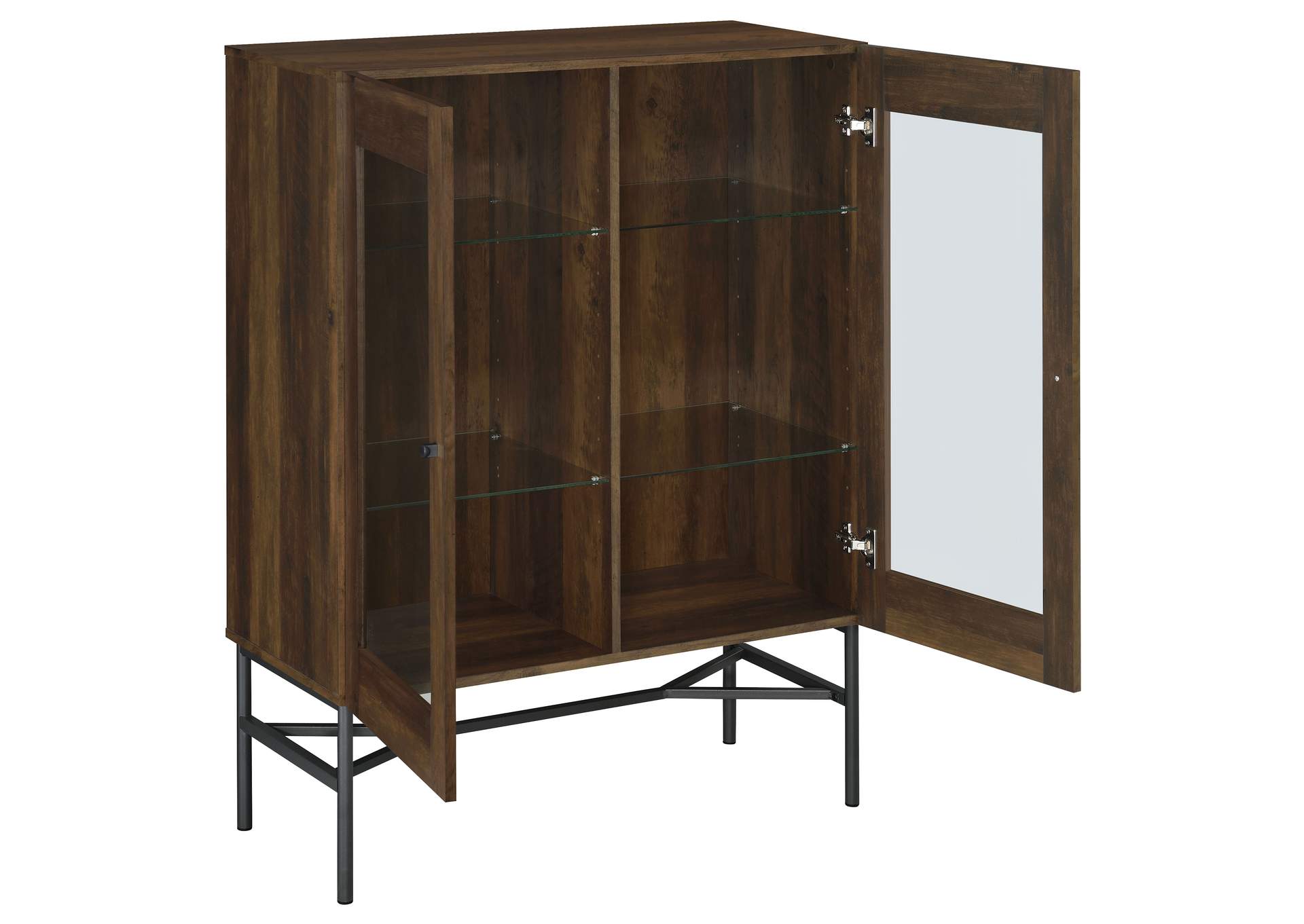 Bonilla 2-door Accent Cabinet with Glass Shelves,Coaster Furniture