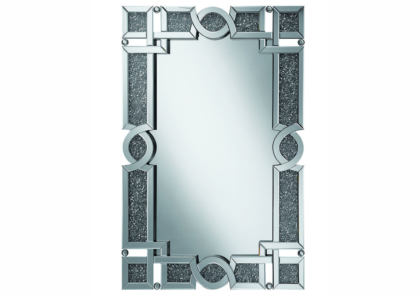 Silver Ornate Silver Wall Mirror,Coaster Furniture