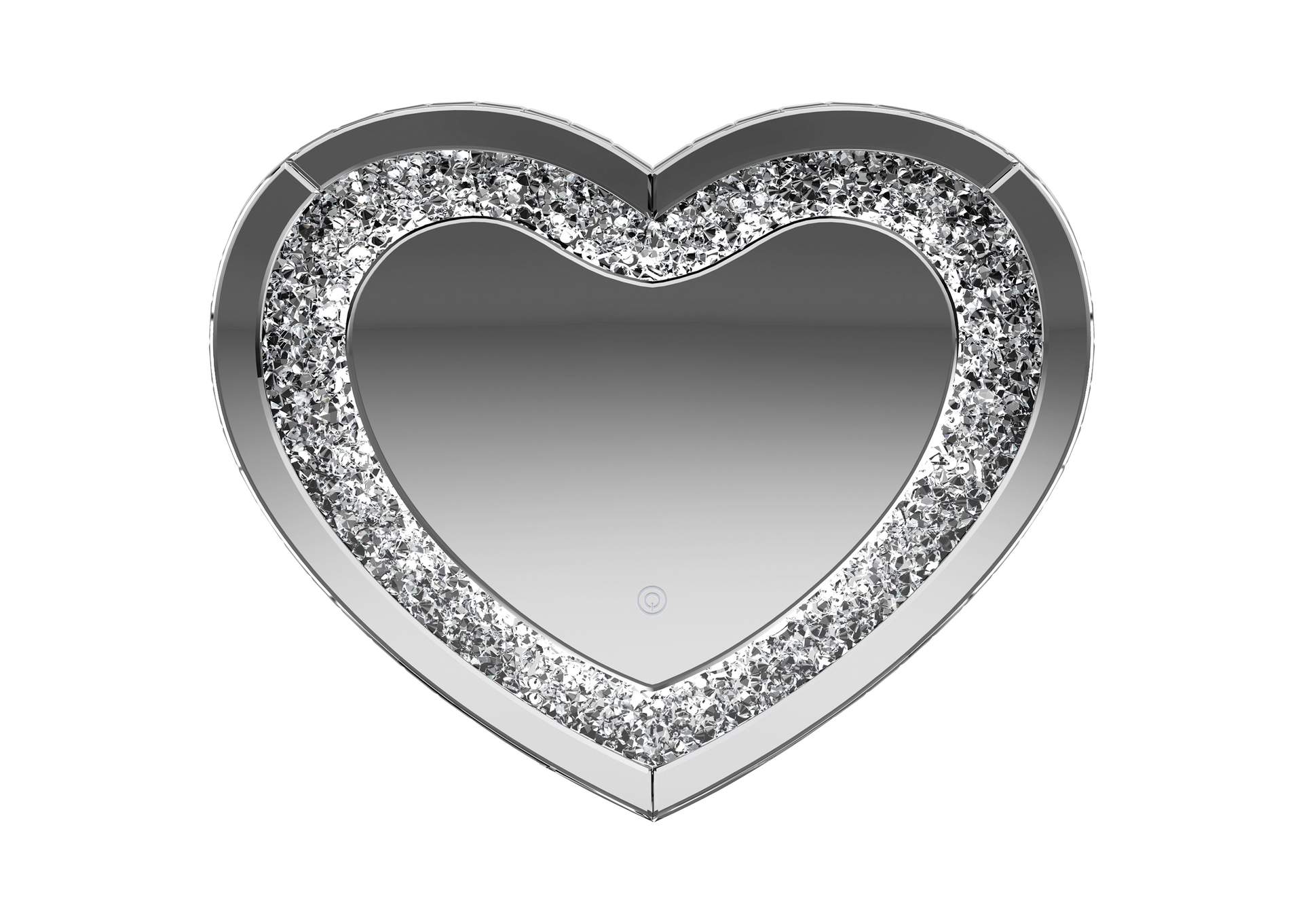 Aiko Heart Shape Wall Mirror Silver,Coaster Furniture
