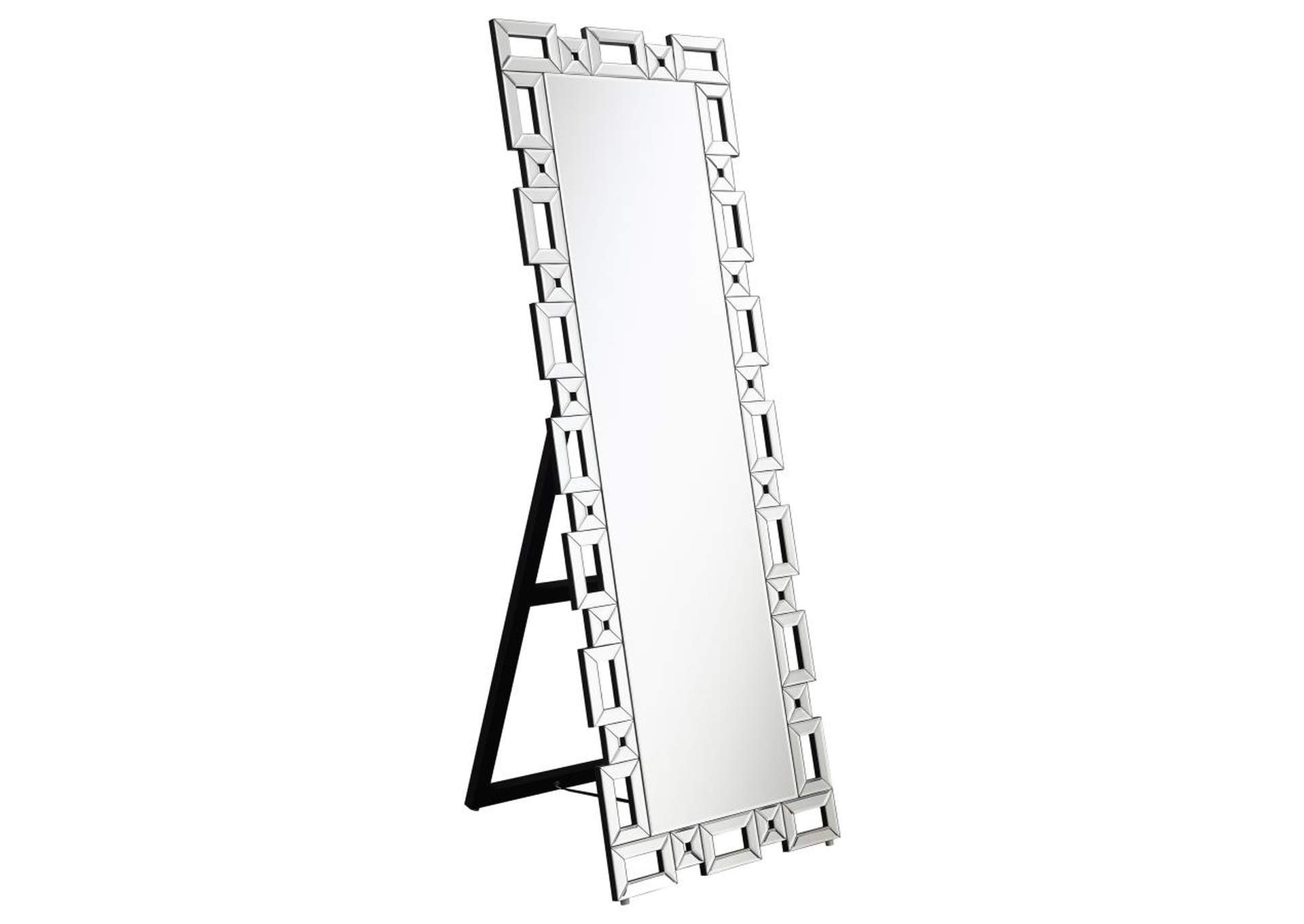 Tavin Geometric Frame Cheval Mirror,Coaster Furniture
