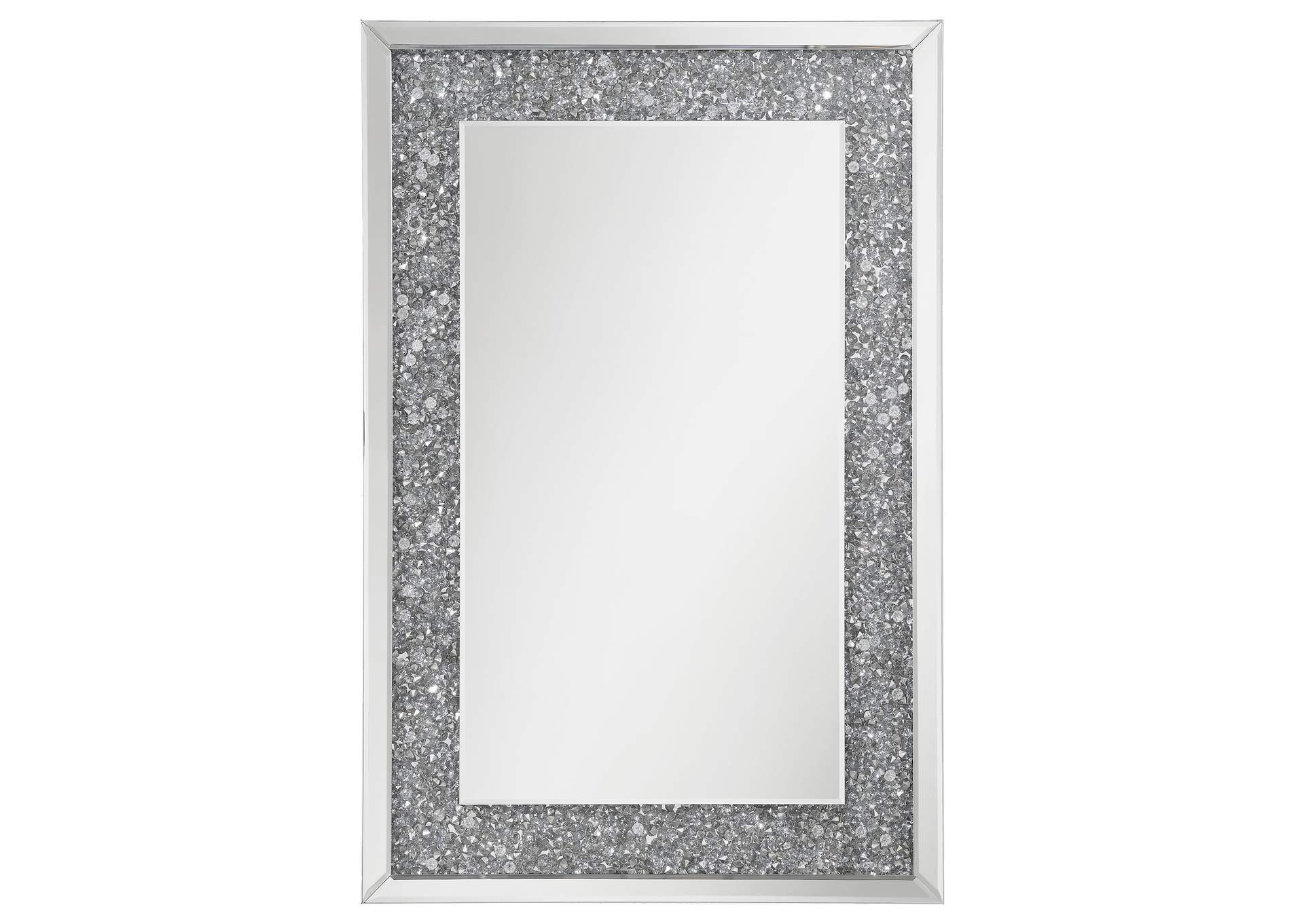Valerie Crystal Inlay Rectangle Wall Mirror,Coaster Furniture