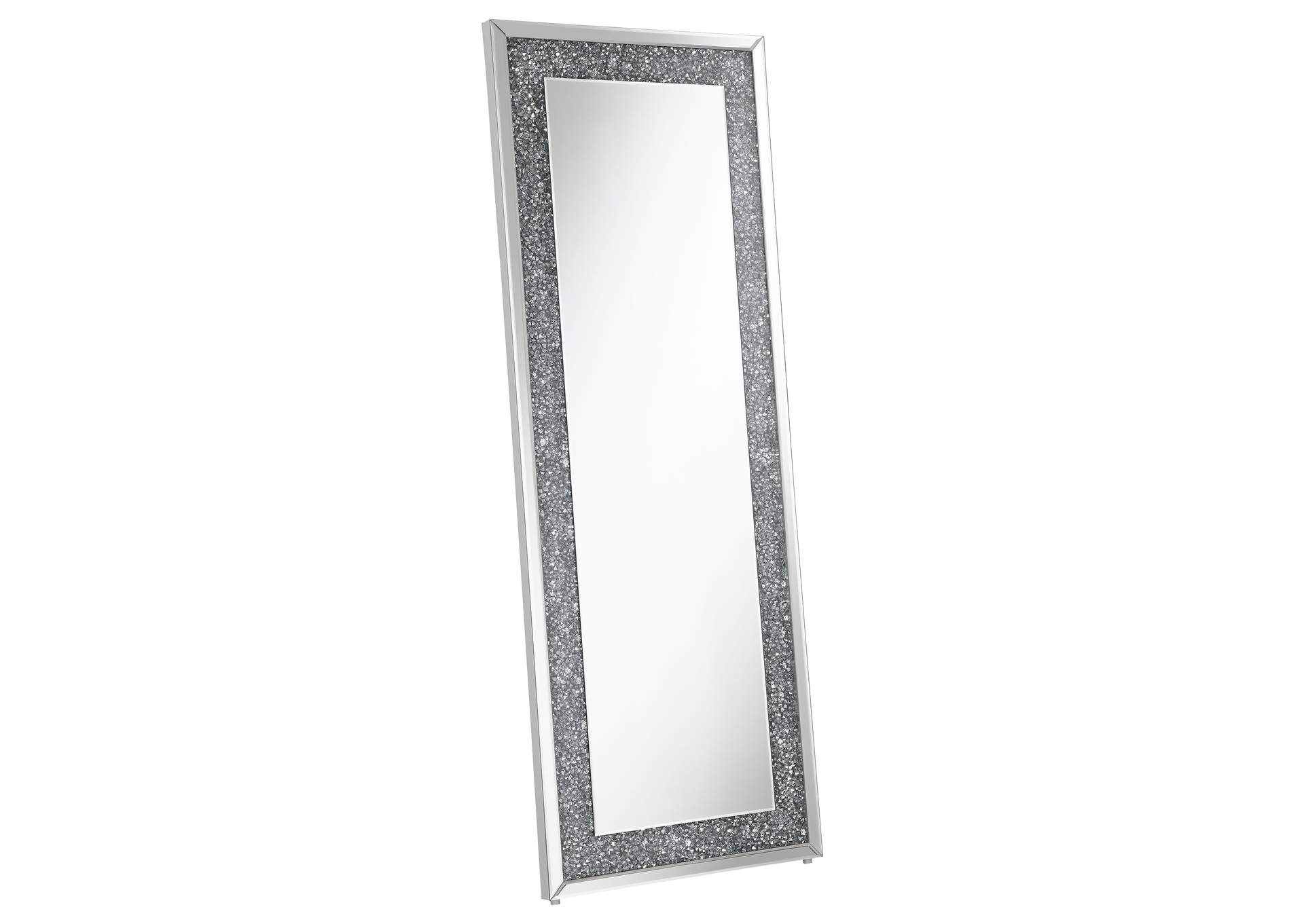 Sylvia Crystal Inlay Rectangle Floor Mirror,Coaster Furniture