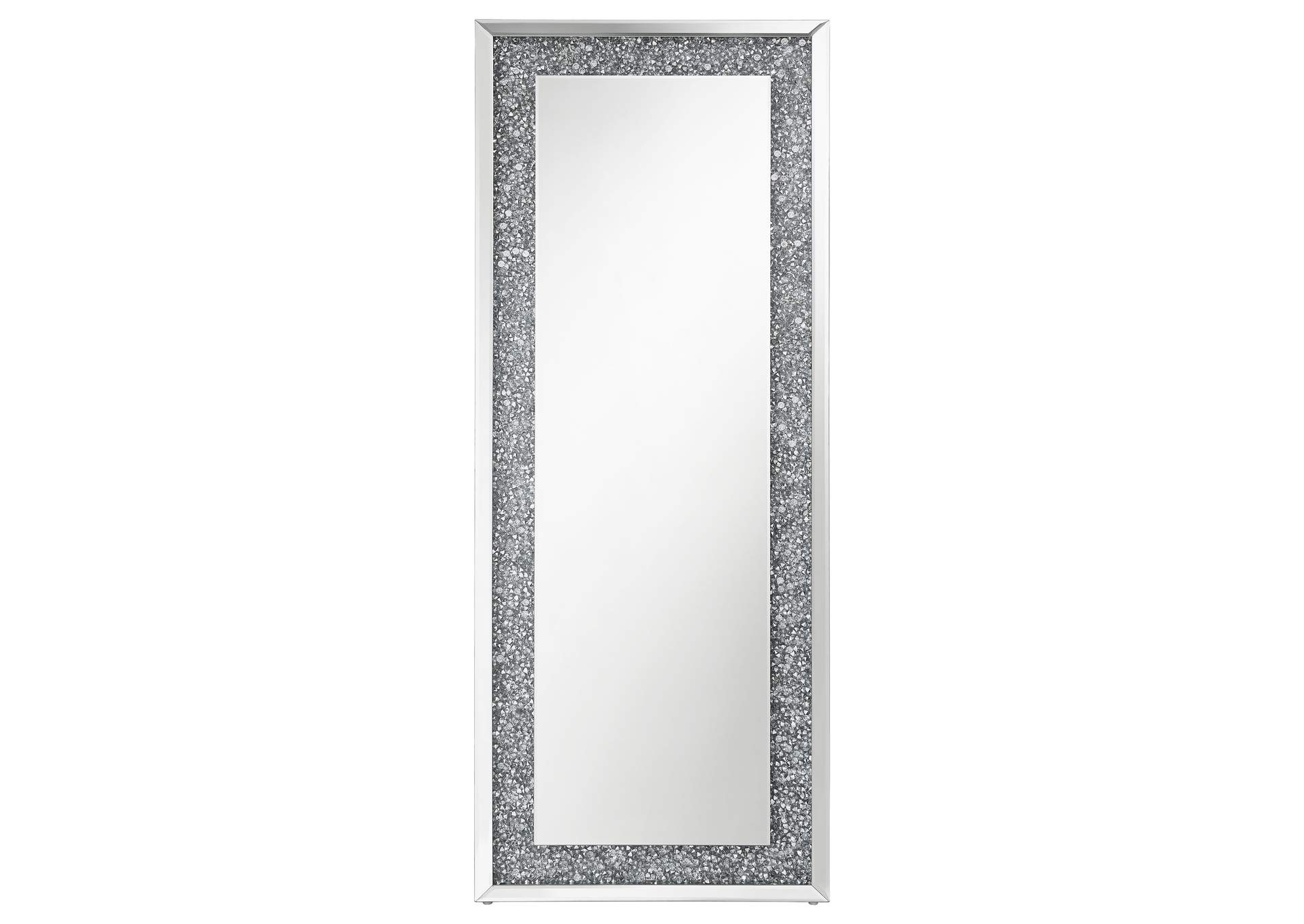 Sylvia Crystal Inlay Rectangle Floor Mirror,Coaster Furniture