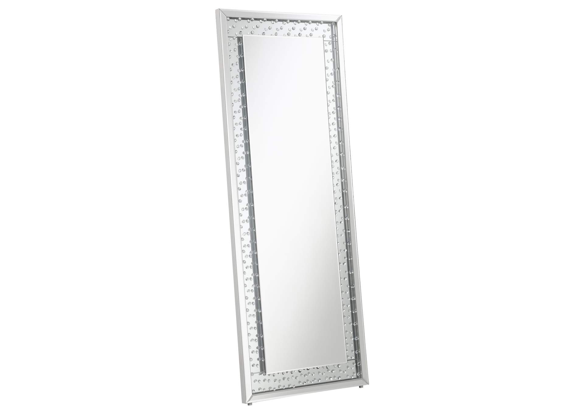 Yves Acrylic Crystal Inlay Floor Mirror,Coaster Furniture