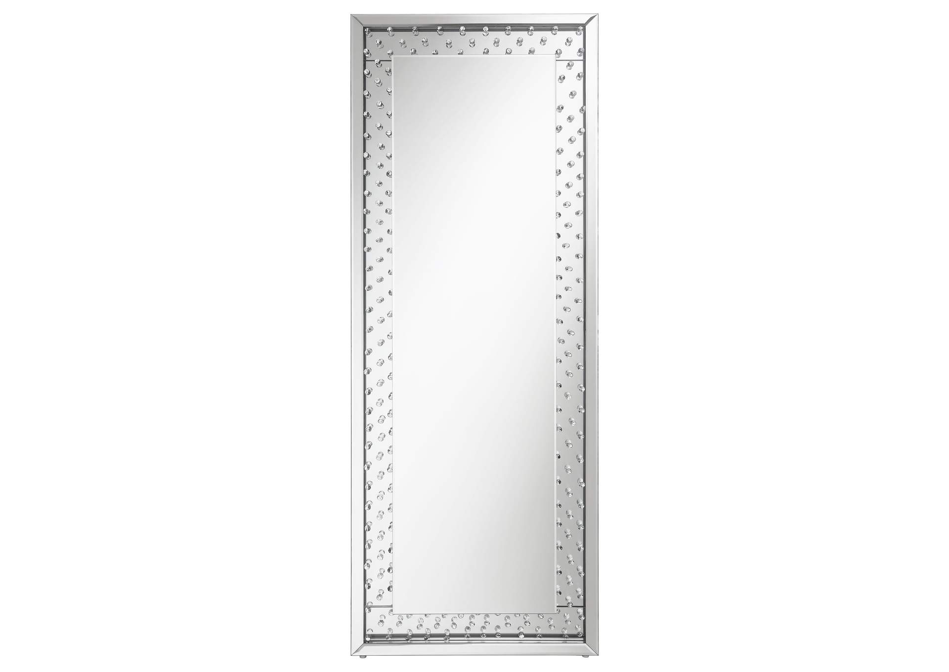 Yves Acrylic Crystal Inlay Floor Mirror,Coaster Furniture