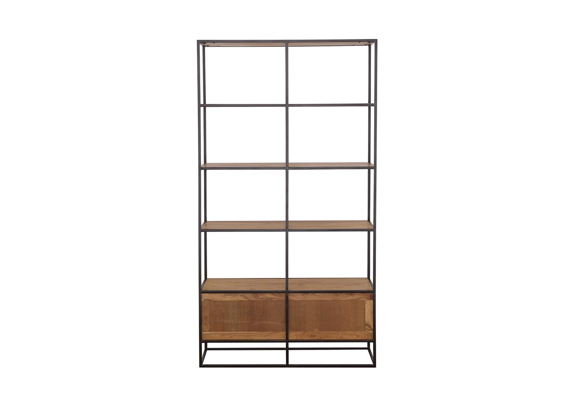 Belcroft 4-drawer Etagere Natural Acacia and Black,Coaster Furniture