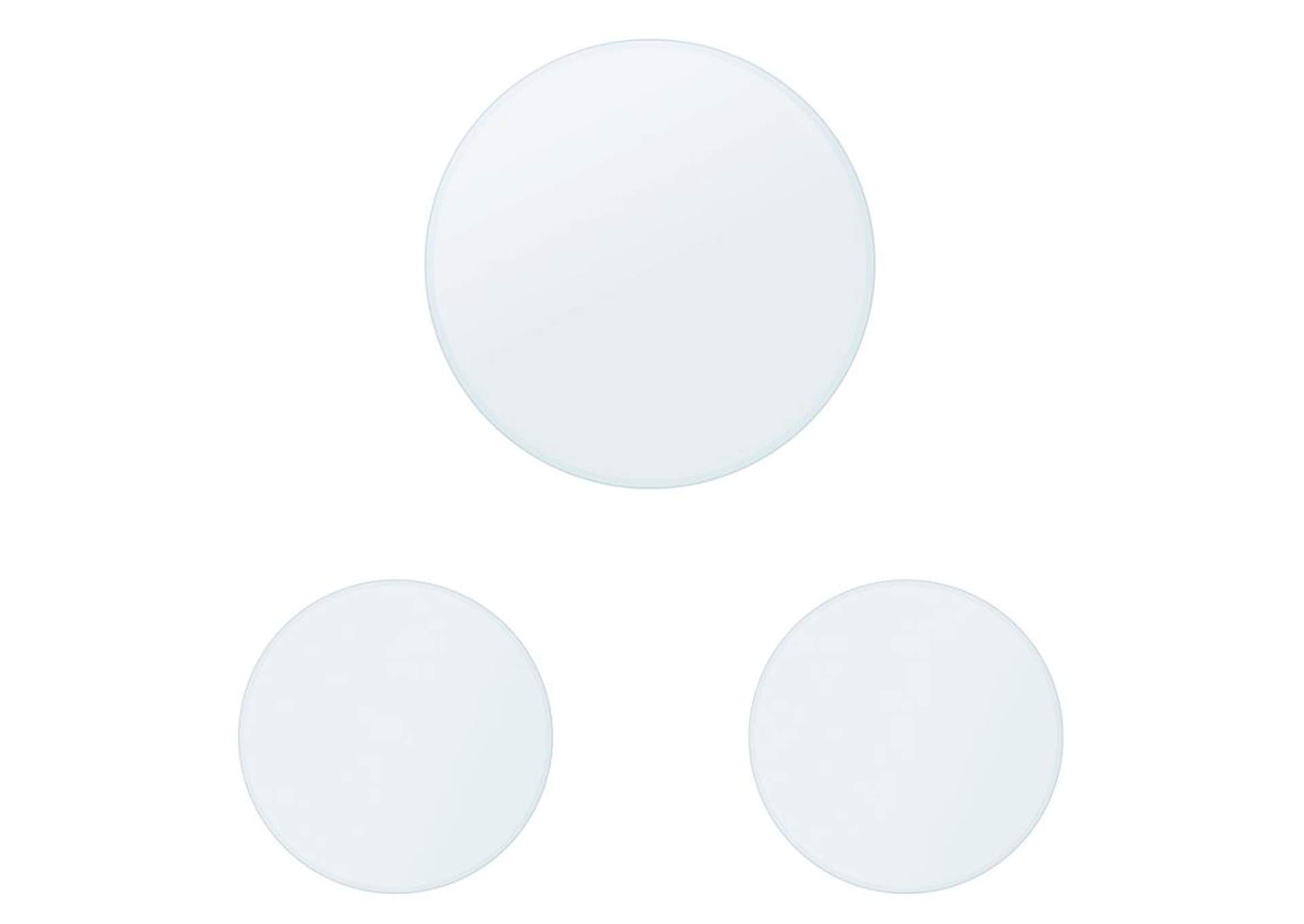 3-piece Occasional Glass Top Set Clear,Coaster Furniture