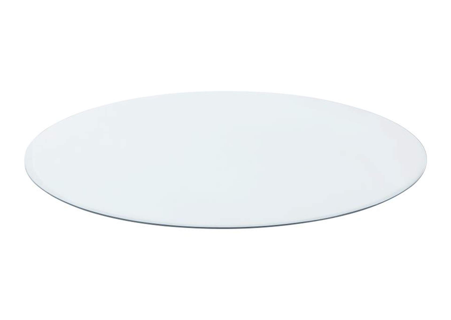 54" Round Occasional Glass Top Clear,Coaster Furniture
