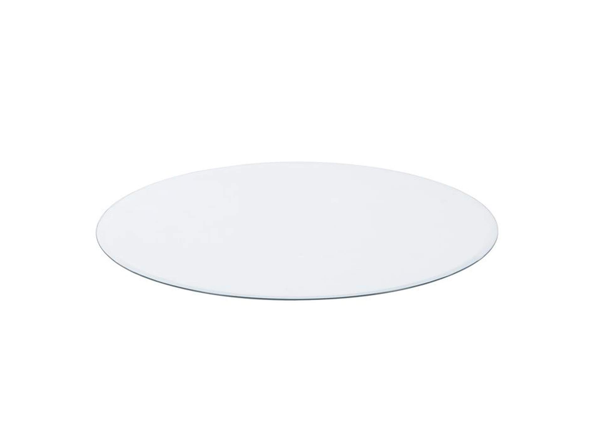 54" Round Glass Table Top Clear,Coaster Furniture
