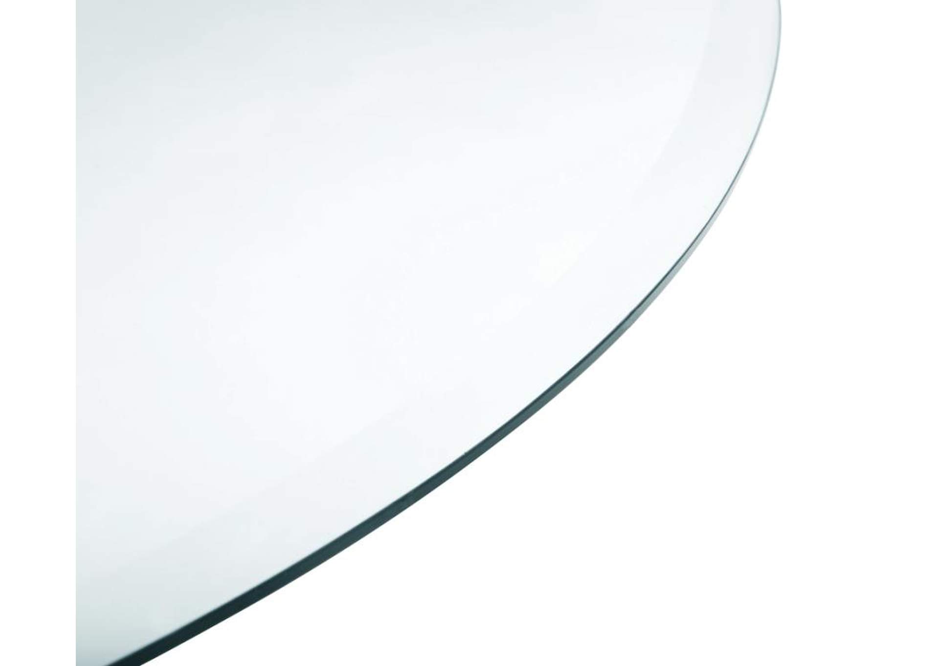 54" Round Glass Table Top Clear,Coaster Furniture