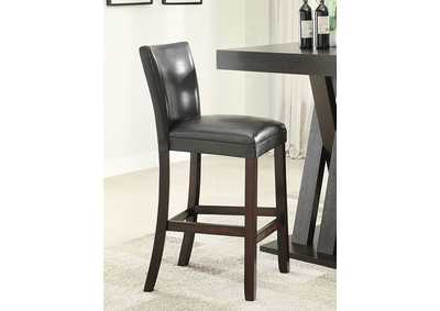 Image for Alberton Upholstered Bar Stools Black and Cappuccino (Set of 2)