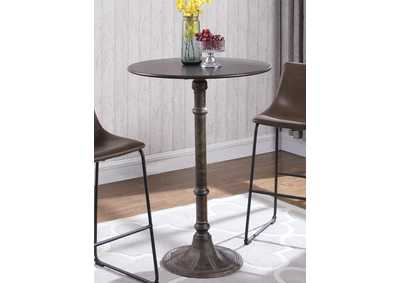 Merino Rustic Dark Russet and Antique Bronze Counter-Height Table,Coaster Furniture