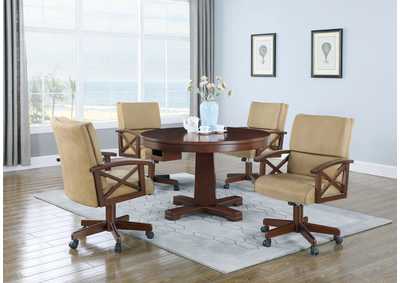 Image for Marietta 5-piece Game Table Set Tobacco and Tan