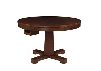 Image for Marietta Round Wooden Game Table Tobacco