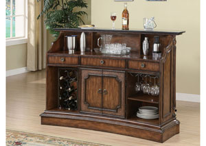 Traditional Ornate Brown Bar Unit