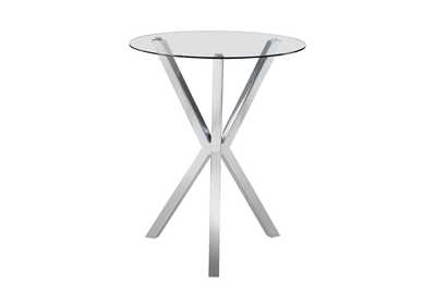 Image for Contemporary Chrome Bar-Height Table