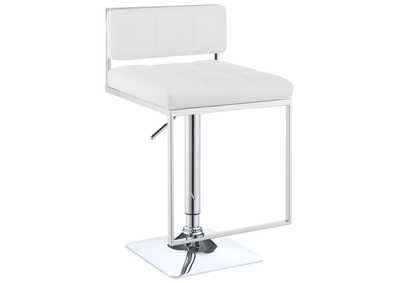 Alameda Adjustable Bar Stool White and Chrome,Coaster Furniture