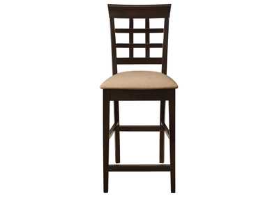 Clanton Upholstered Counter Height Stools Cappuccino and Tan (Set of 2),Coaster Furniture