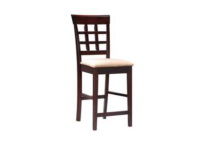Image for Clanton Upholstered Counter Height Stools Cappuccino and Tan (Set of 2)