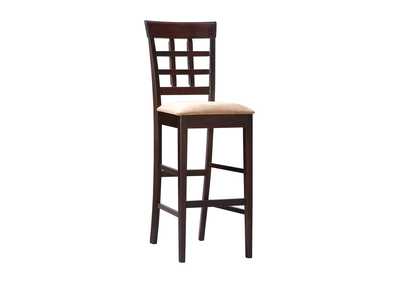 Image for Upholstered Bar Stools Cappuccino And Tan [Set of 2]