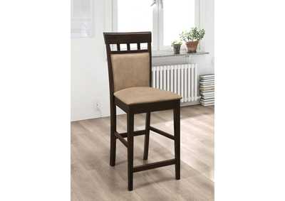 Image for Clanton Upholstered Counter Height Stools Cappuccino and Tan (Set of 2)