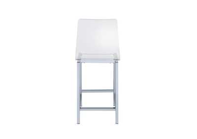 Counter Height Stools Chrome and Clear Acrylic (Set of 2),Coaster Furniture