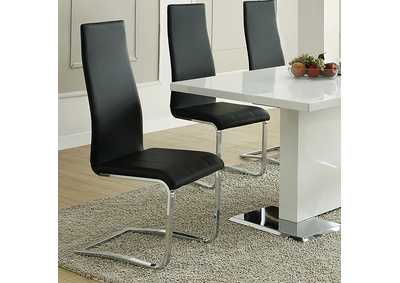 Image for Montclair High Back Dining Chairs Black and Chrome (Set of 4)