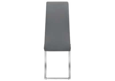 Montclair Upholstered High Back Side Chairs Grey and Chrome (Set of 4),Coaster Furniture