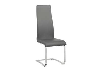 Image for Montclair Upholstered High Back Side Chairs Grey And Chrome (Set Of 4)