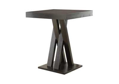 Double X-shaped Base Square Bar Table Cappuccino,Coaster Furniture