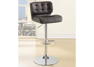 Upholstered Adjustable Bar Stools Chrome And Brown [Set of 2],Coaster Furniture