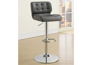 Upholstered Adjustable Bar Stools Chrome And Grey [Set of 2],Coaster Furniture
