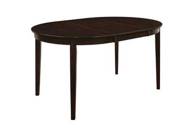 Gabriel Oval Dining Table Cappuccino,Coaster Furniture