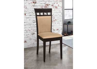 Image for Gabriel Upholstered Side Chairs Cappuccino and Tan (Set of 2)