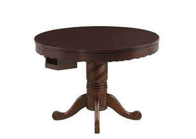 Image for Turk 3-In-1 Round Pedestal Game Table Tobacco