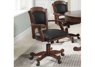 Image for Turk Game Chair with Casters Black and Tobacco