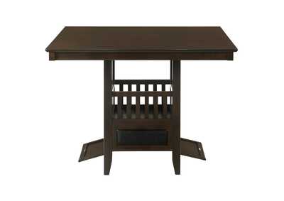 Jaden Square Counter Height Table with Storage Espresso,Coaster Furniture