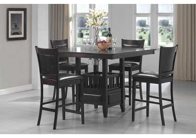 Image for Jaden Upholstered Counter Height Stools Black and Espresso (Set of 2)