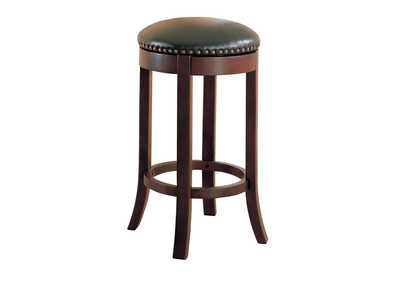 Image for Aboushi Swivel Bar Stools with Upholstered Seat Brown (Set of 2)