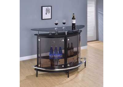 Image for 2-tier Bar Unit Black and Chrome
