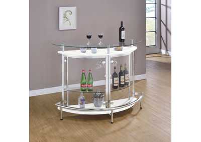 Image for Amarillo 2-tier Bar Unit White and Chrome