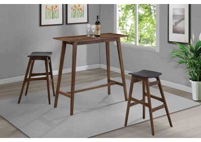 Finnick Tapered Legs Bar Stools Dark Grey and Walnut (Set of 2),Coaster Furniture