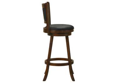 Broxton Upholstered Swivel Bar Stools Chestnut and Black (Set of 2),Coaster Furniture